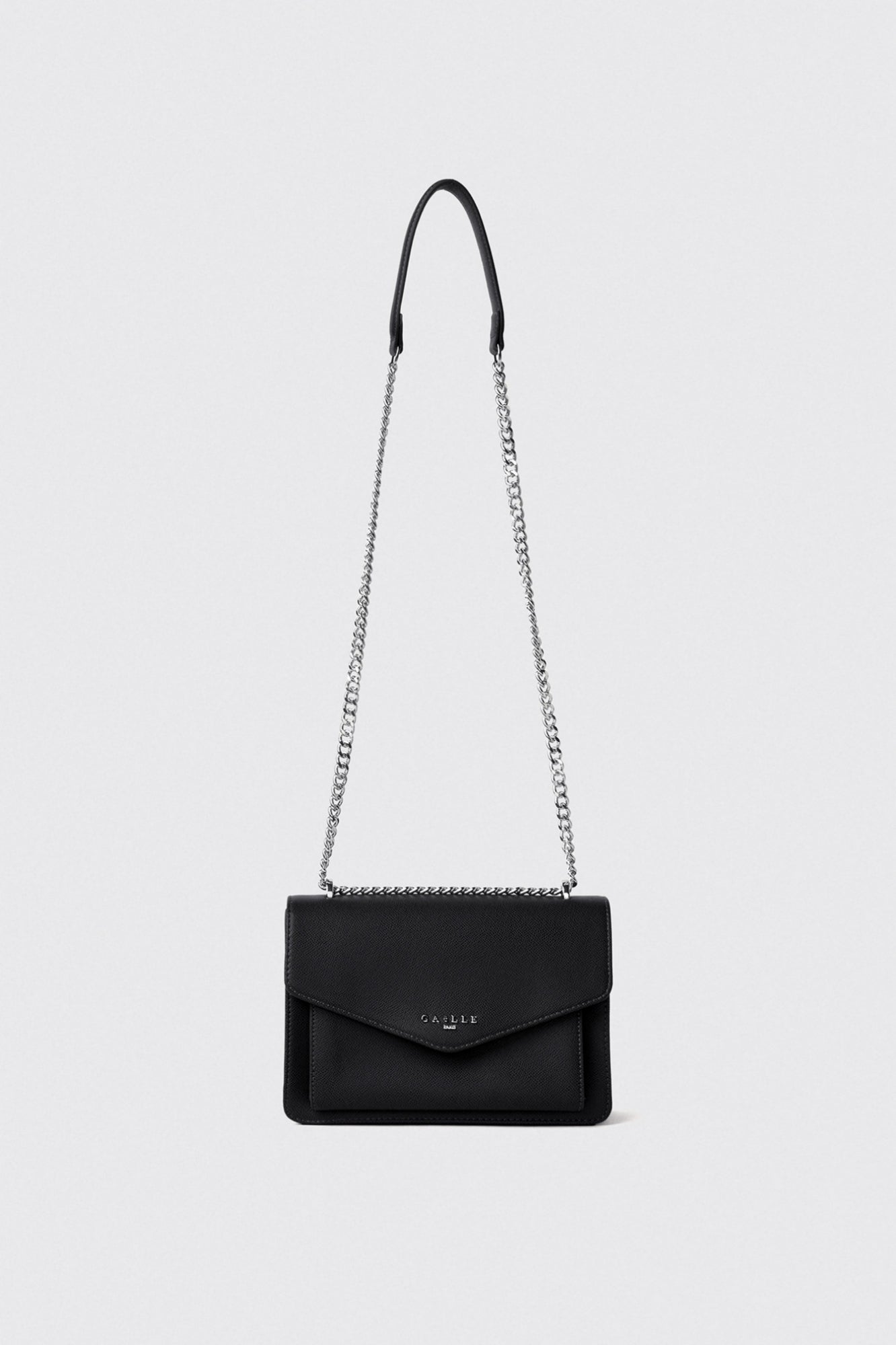 Reg shoulder strap con logo in metallo • Nero - Gaëlle Paris