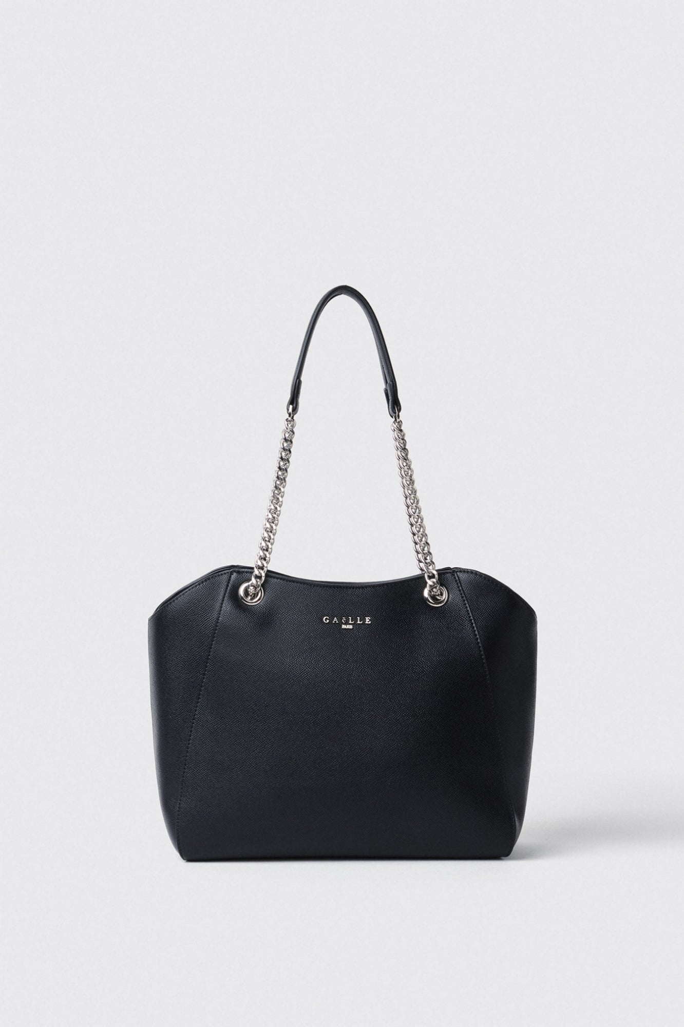 Maxi shoulder strap con logo in metallo • Nero - Gaëlle Paris