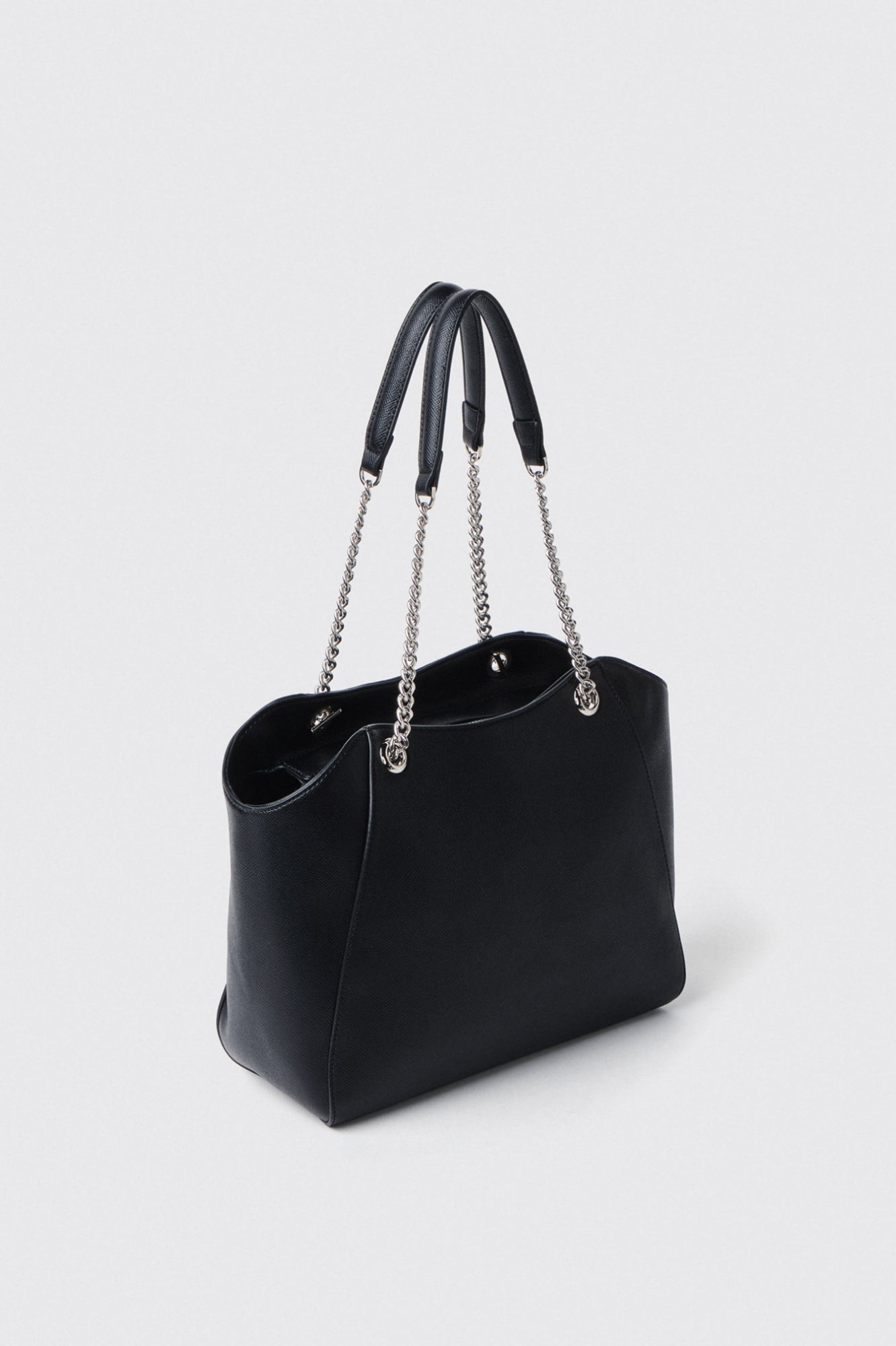 Maxi shoulder strap con logo in metallo • Nero - Gaëlle Paris