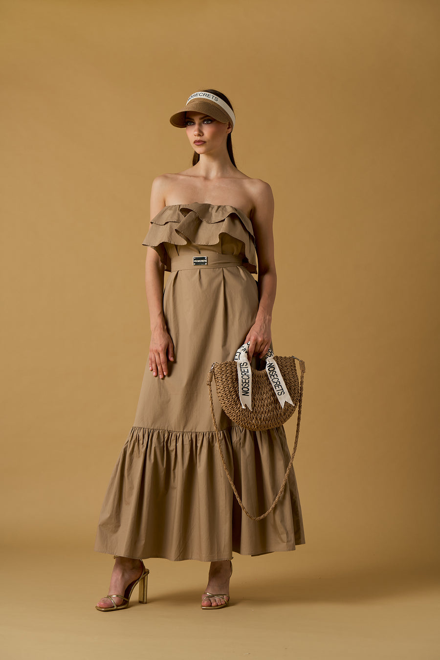 Abito lungo donna No Secrets con balze – Eleganza estiva in stile naturale