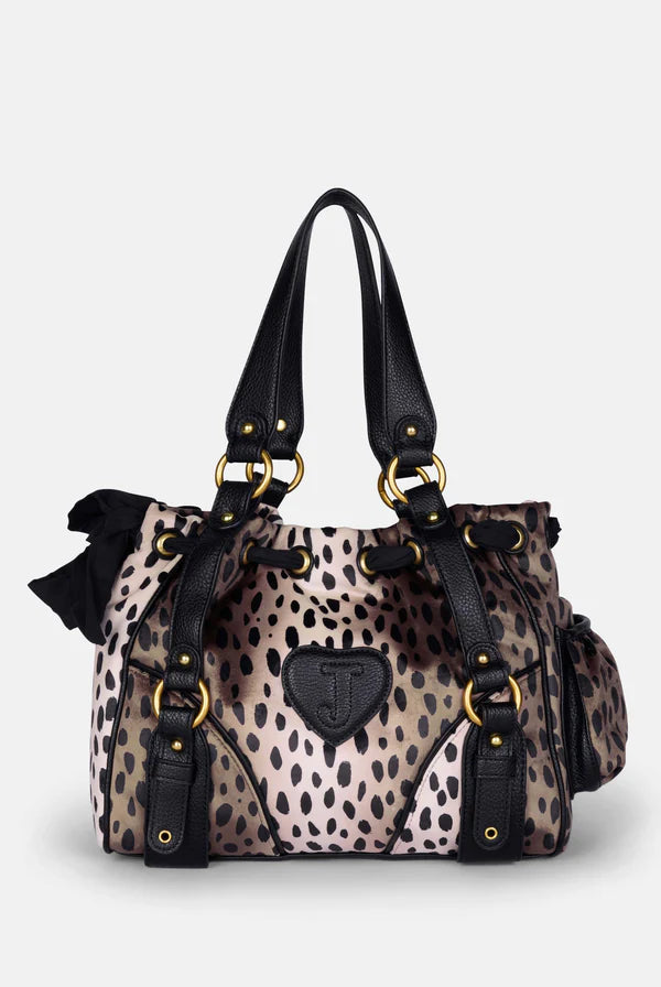 JUICY COUTURE - Borsa a mano daydreamer ghepardo in velour