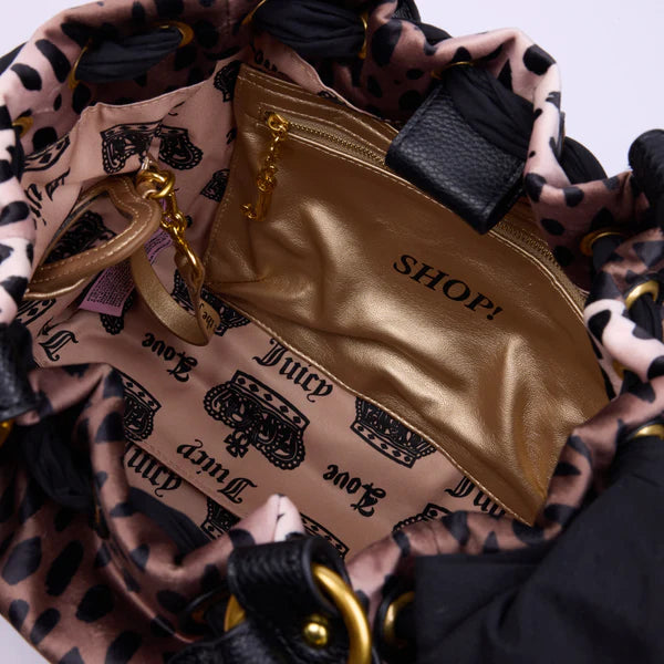 JUICY COUTURE - Borsa a mano daydreamer ghepardo in velour