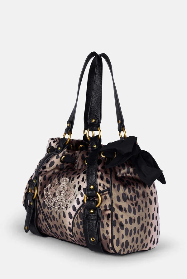 JUICY COUTURE - Borsa a mano daydreamer ghepardo in velour