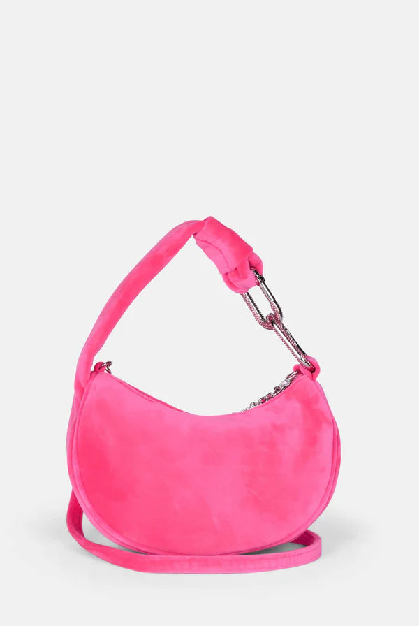JUICY COUTURE - Borsa a mano con tracolla blossom rosa in velour