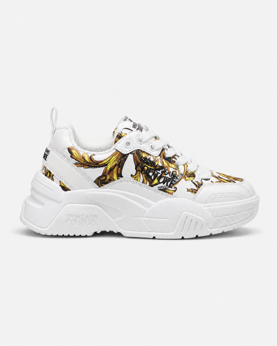 Sneakers Versace Jeans Couture bianche con stampa barocca