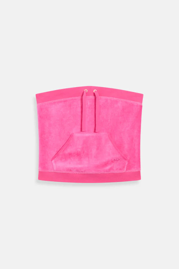 NOSTALGIA PINK BAMBOO VELOUR HERITAGE TUBE TOP