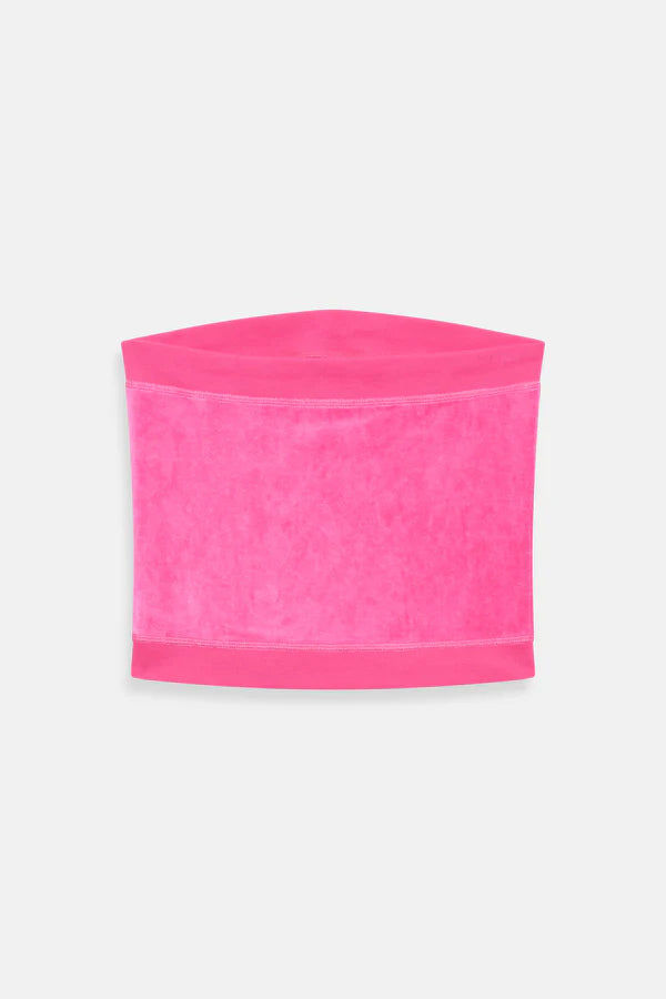 NOSTALGIA PINK BAMBOO VELOUR HERITAGE TUBE TOP