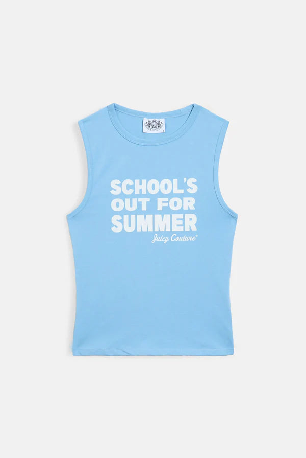 DUSK BLUE 'SCHOOL'S OUT FOR SUMMER' TANK