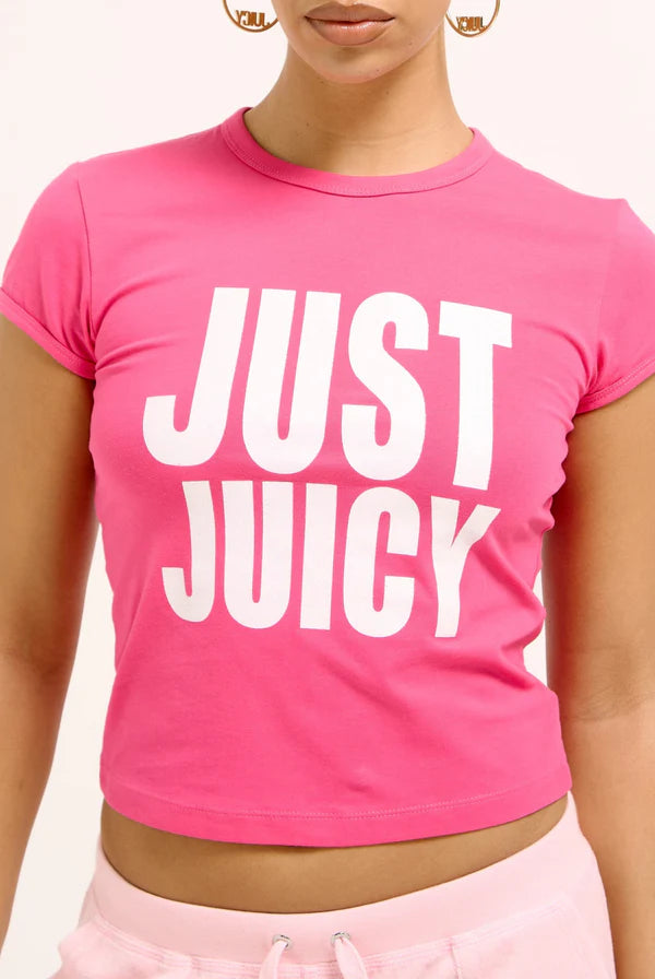 BLACK - PINK 'JUST JUICY' BABY TEE