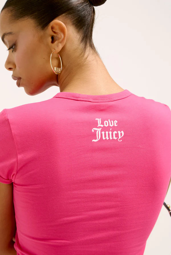 BLACK - PINK 'JUST JUICY' BABY TEE