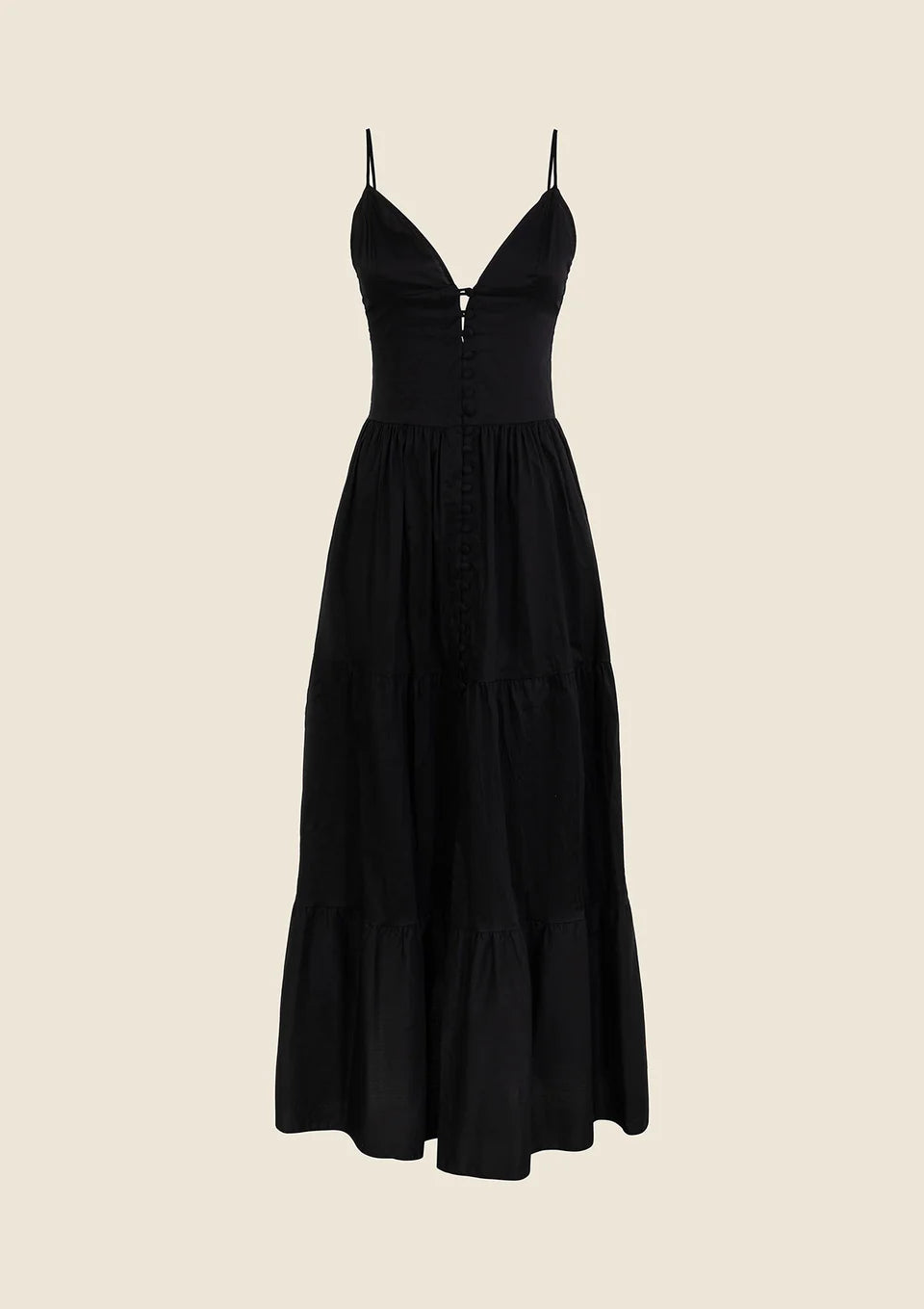 VESTITO LUNGO DONNA ME FUI NERO 0110-BK