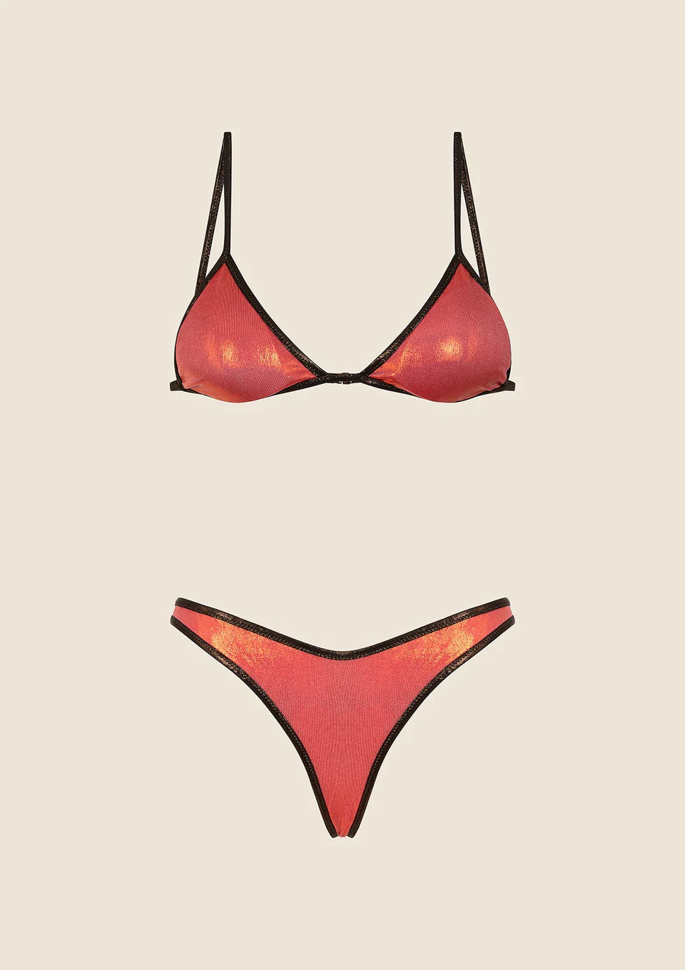 BIKINI DONNA ME FUI TRIANGOLO CON SLIP AMERICANO FISSO ARANCIONE 0800_ OR