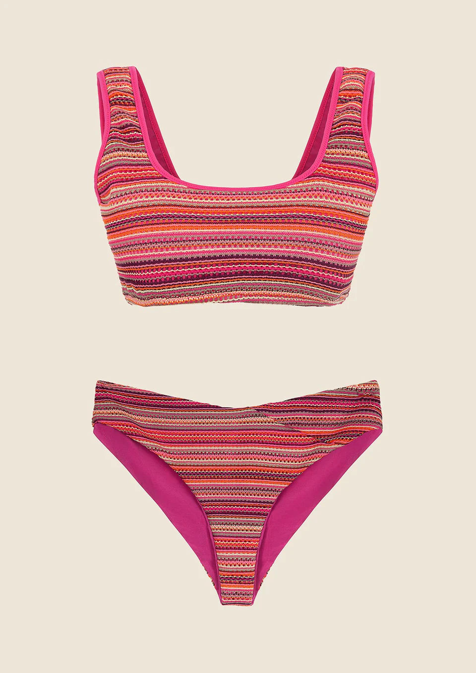 BIKINI DONNA ME FUI TOP CON SLIP AMERICANO FISSO FANTASIA 2400-FX