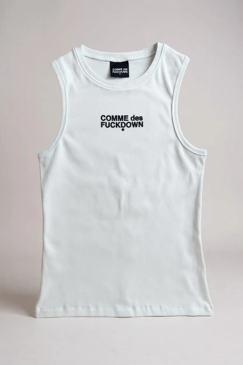 COMME DES FUCKDOWN - CANOTTA IN COSTINA CON STAMPA