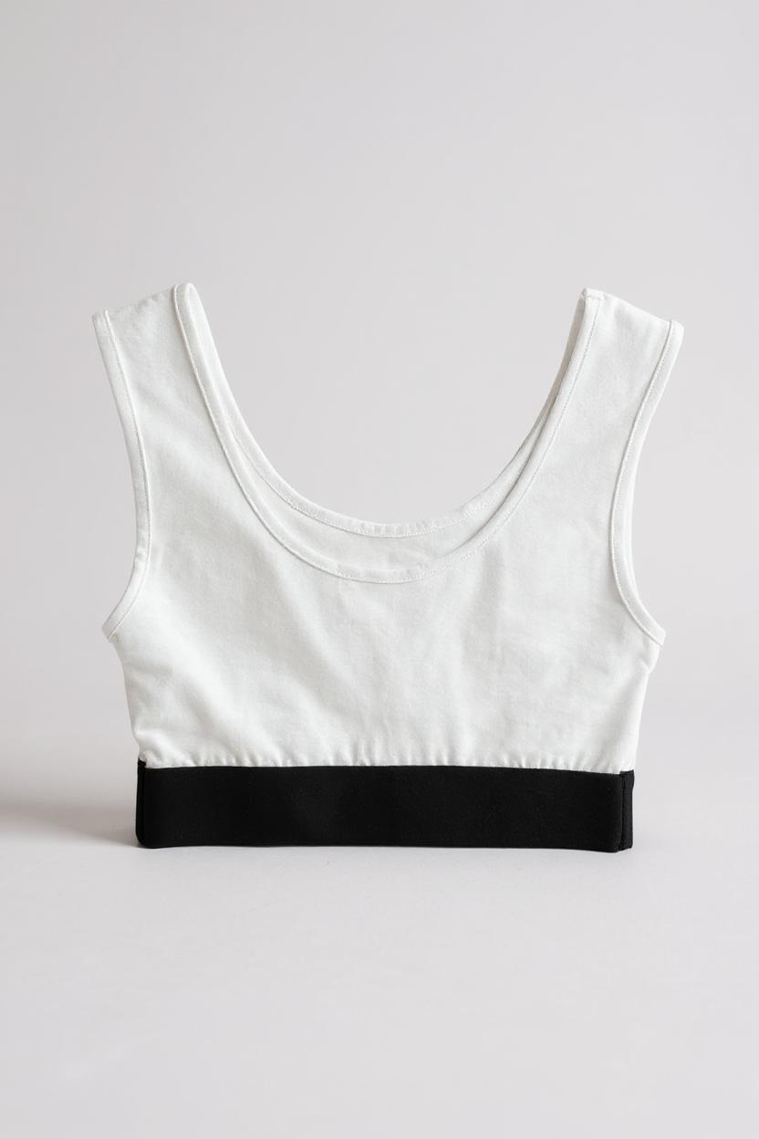 COMME DES FUCKDOWN - TOP IN BIELASTICO CON ELASTICO LOGATO