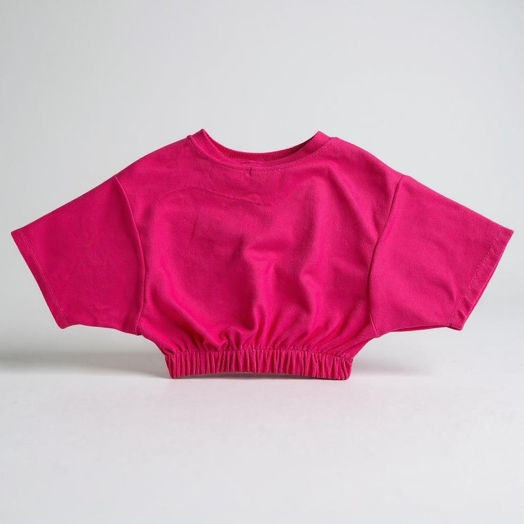 COMME DES FUCKDOWN - TSHIRT IN SPUGNA CON ELASTICO E RICAMO
