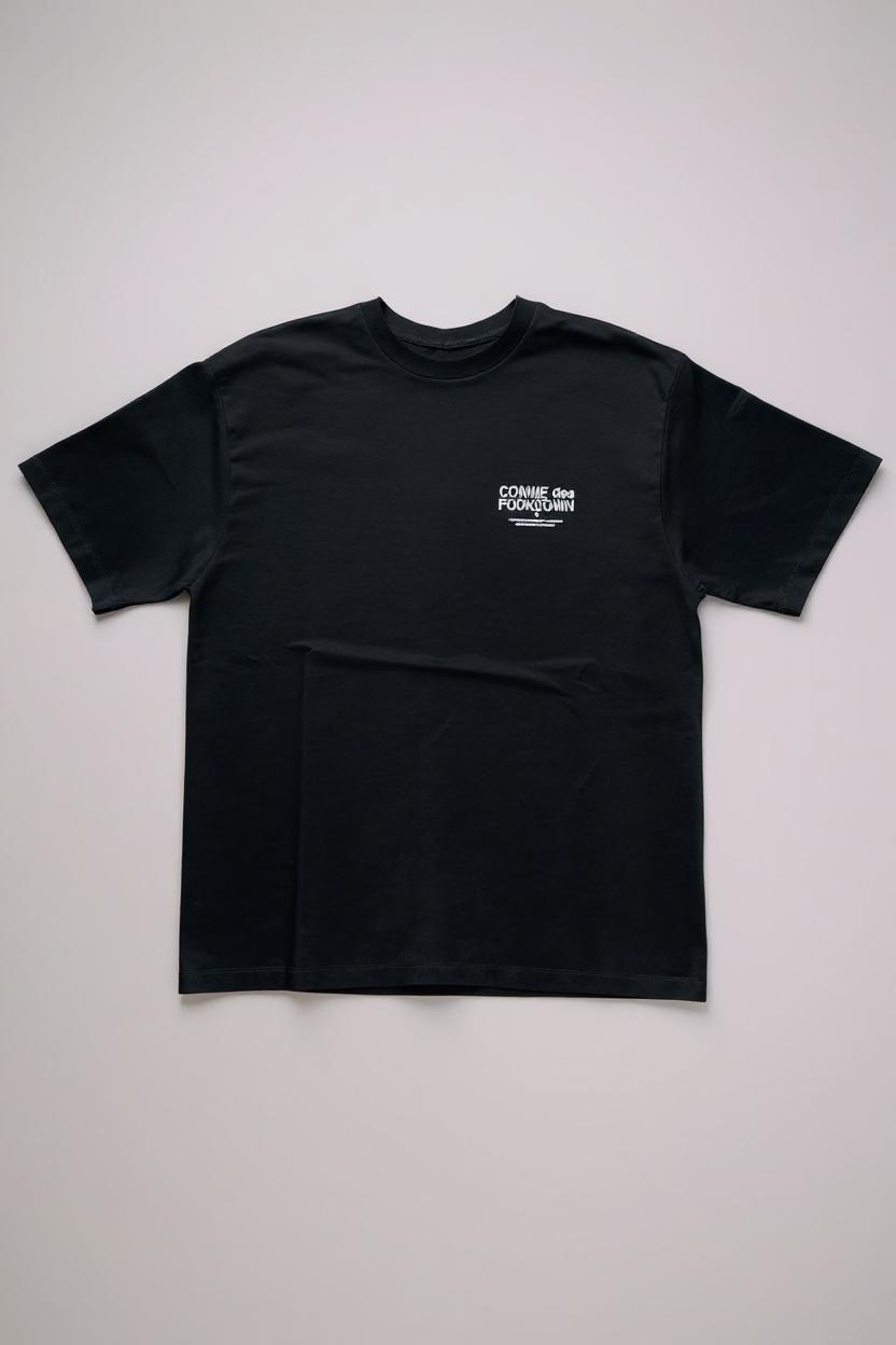 COMME DES FUCKDOWN - TSHIRT IN JERSEY LAVATA NERA