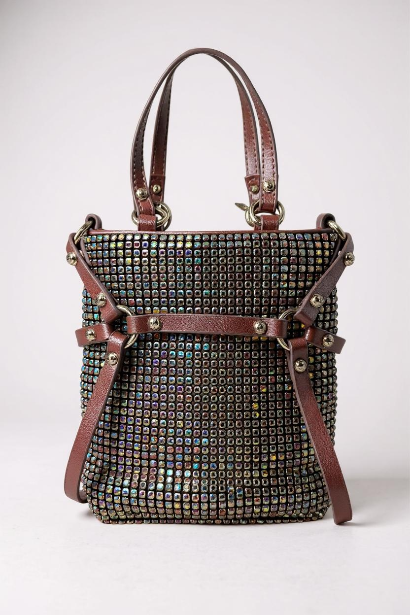 MELANIE S. DOUBLE HANDLE PU RAINBOW