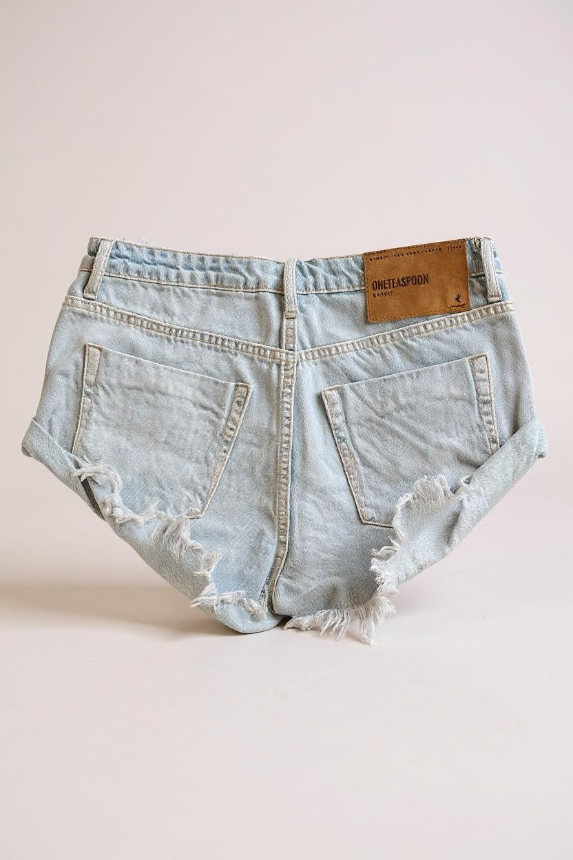 ONE TEASPOON - SHORTS IN DENIM CHIARO VINTAGE MOD.23765