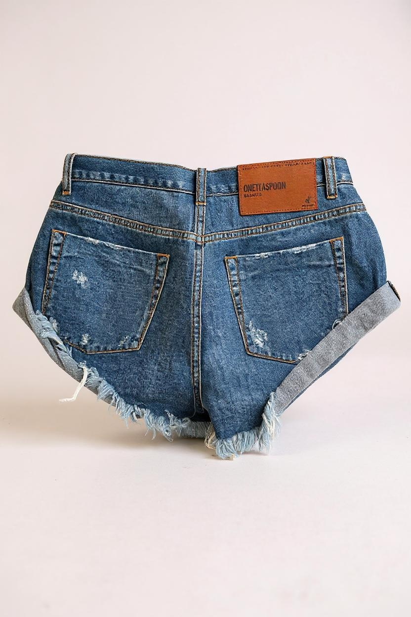 ONE TEASPOON - SHORT IN DENIM RODEO BLUE BANDITS MOD.24401