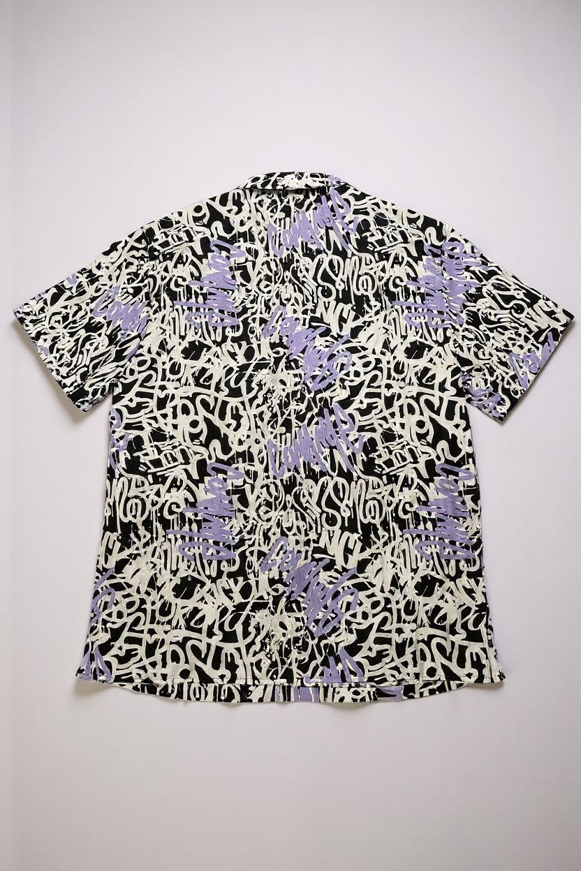 COMME DES FUCKDOWN - CAMICIA ALL OVER IN COTONE CON ETK