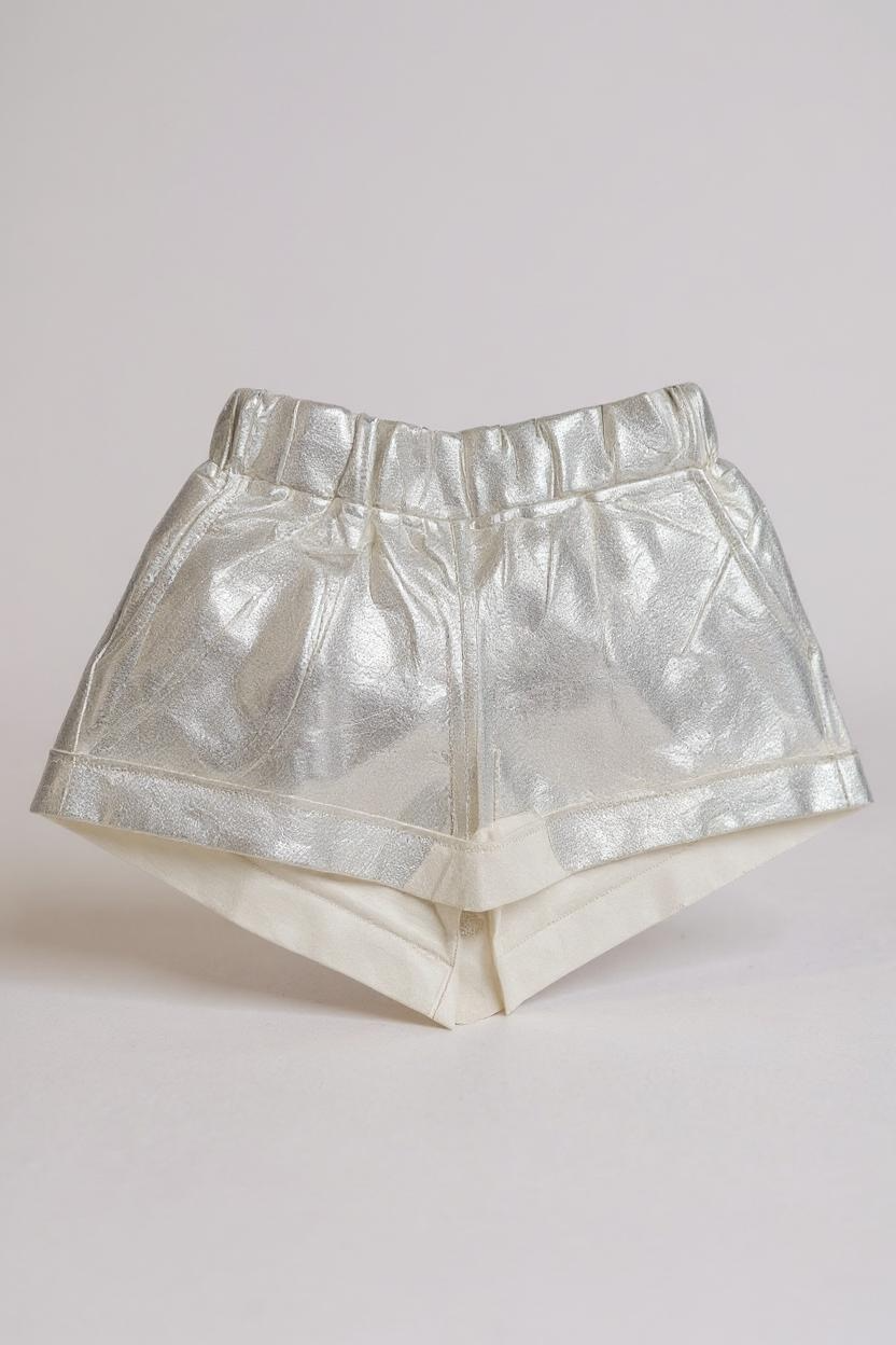 JAYCI - SET MAGLIA E SHORT ARGENTO PLACCATO