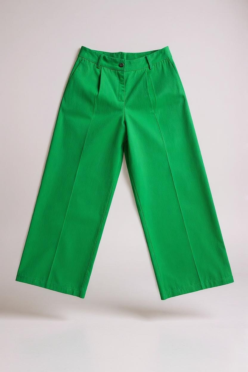 JAICY - SET COORDINATO - GILET E PANTALONE IN RASO VERDE