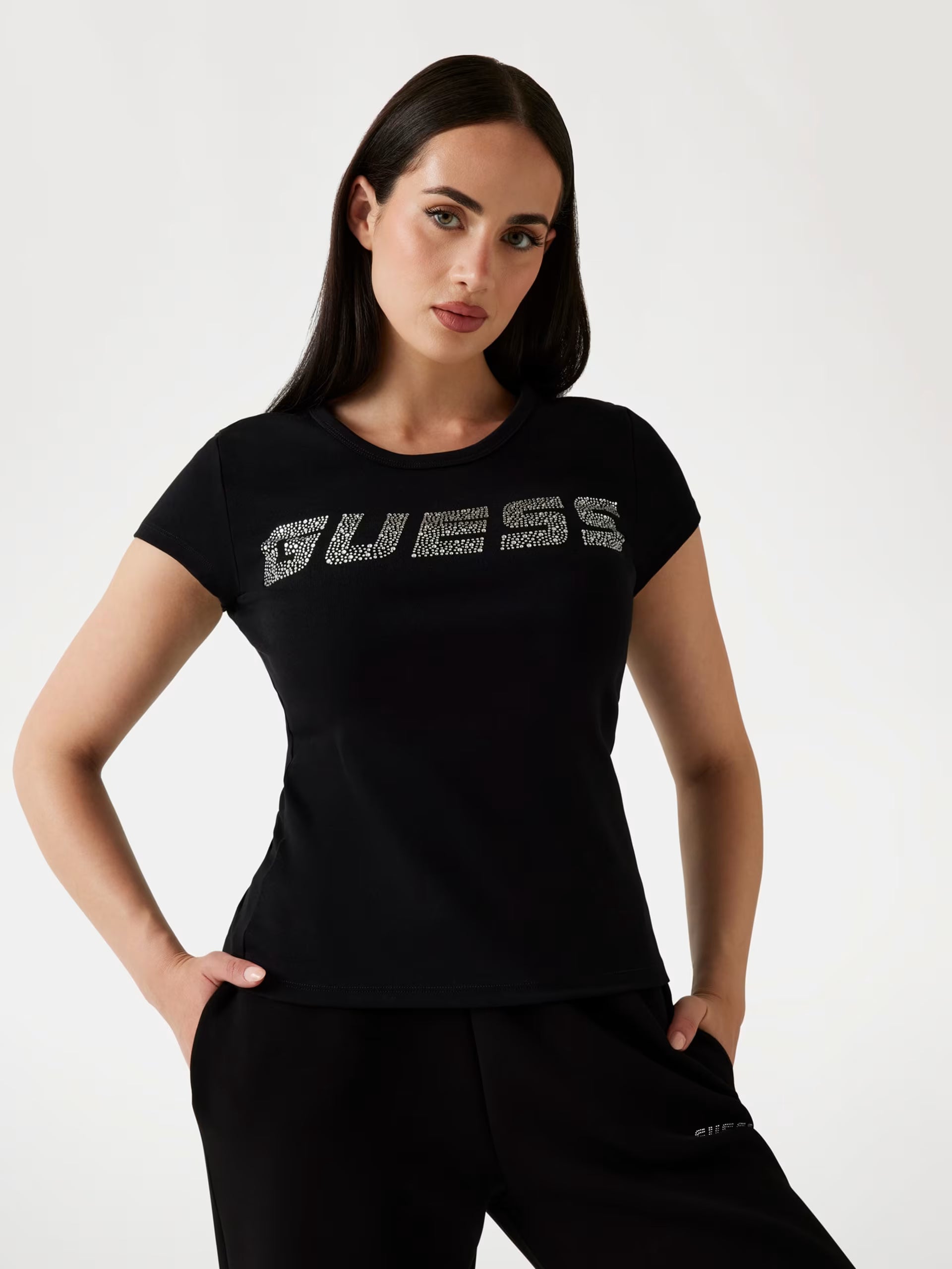 Guess - T-shirt logo strass