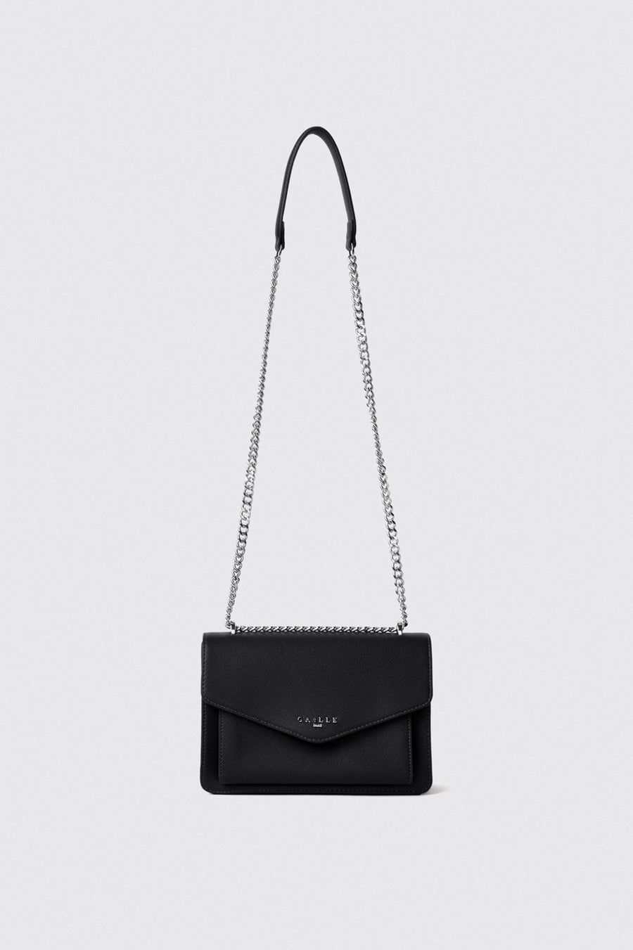 Reg Shoulder Strap con Logo in Metallo • Nero - Gaëlle Paris