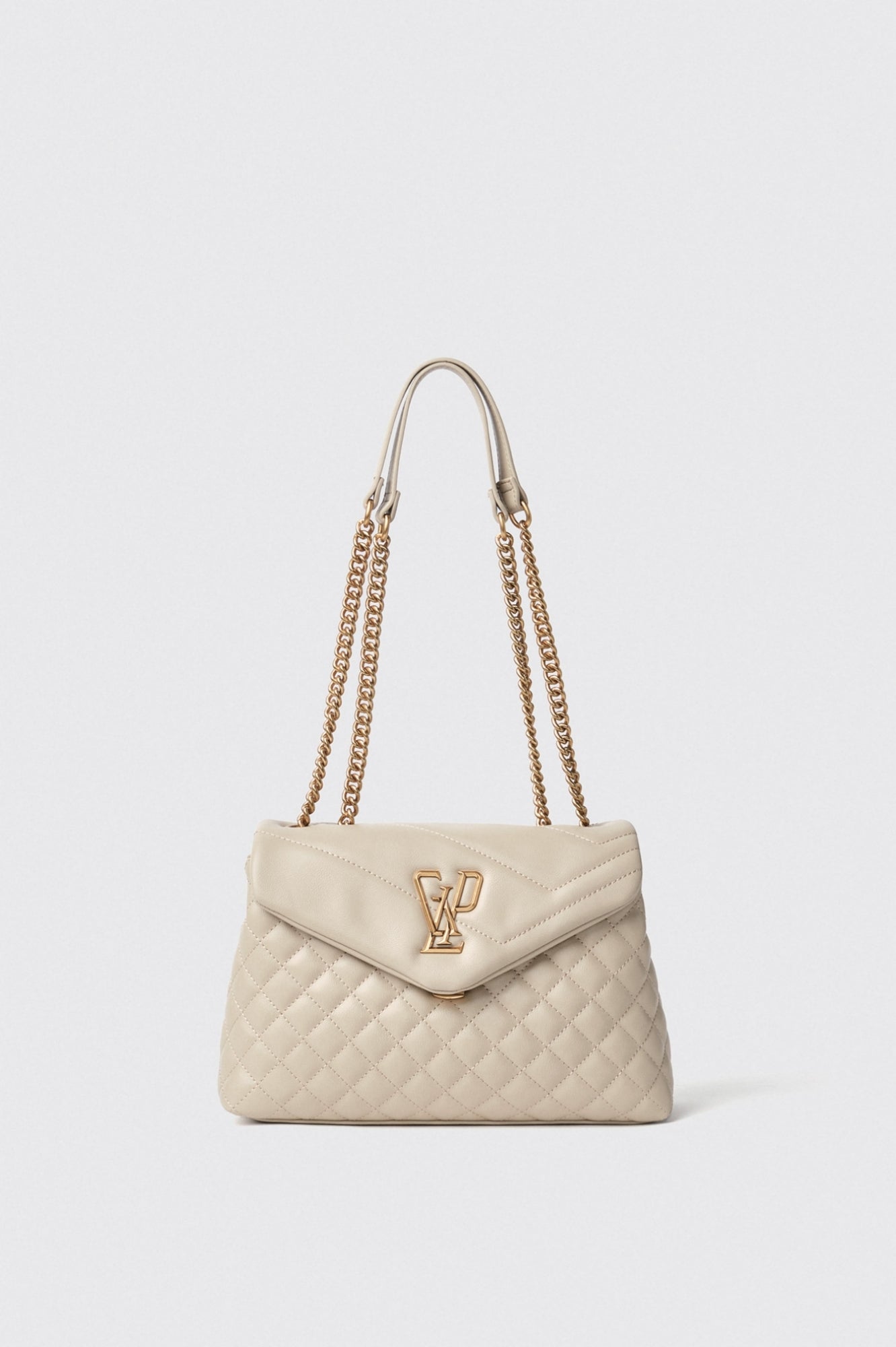 Maxi shoulder strap doppio matelasse' glp in metallo • Safari - Gaëlle Paris
