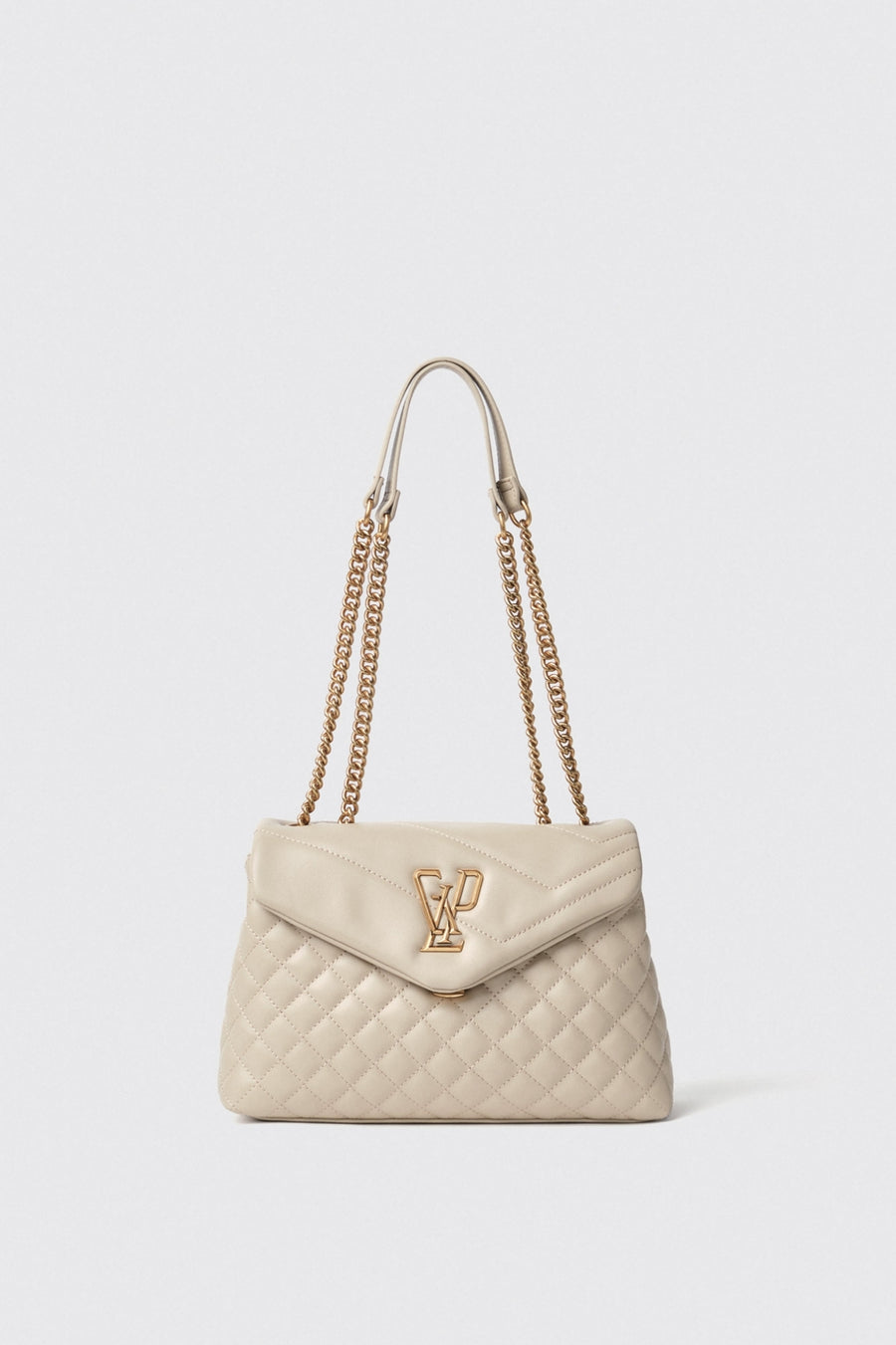 Maxi Shoulder Strap Doppio Matelasse' Glp in Metallo • Safari - Gaëlle Paris — 1/3
