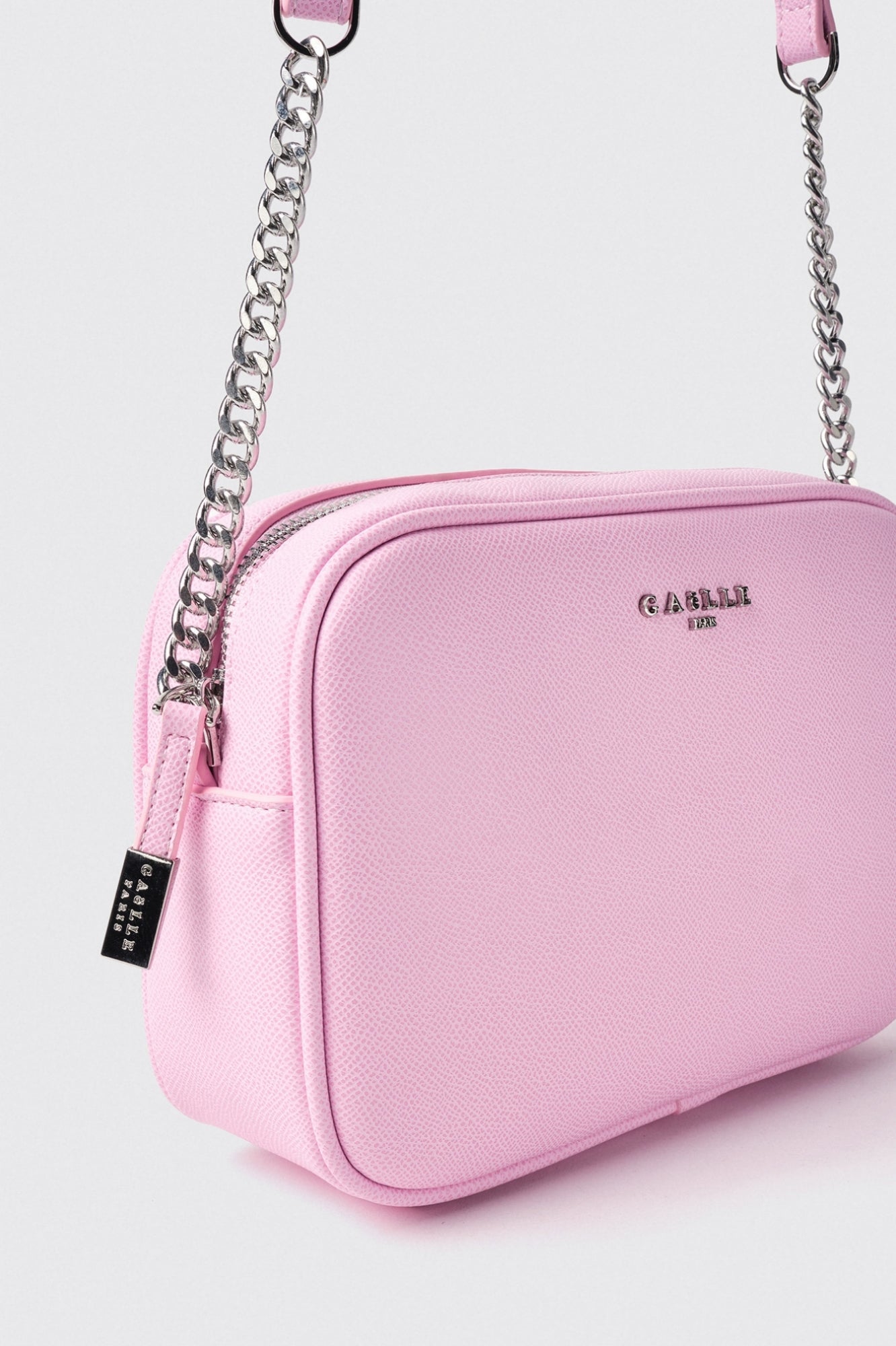 Reg camera bag con logo in metallo • Rosa - Gaëlle Paris