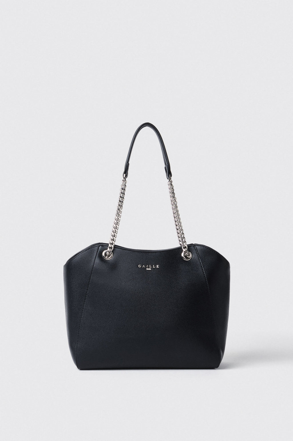 Maxi shoulder strap con logo in metallo • Nero - Gaëlle Paris