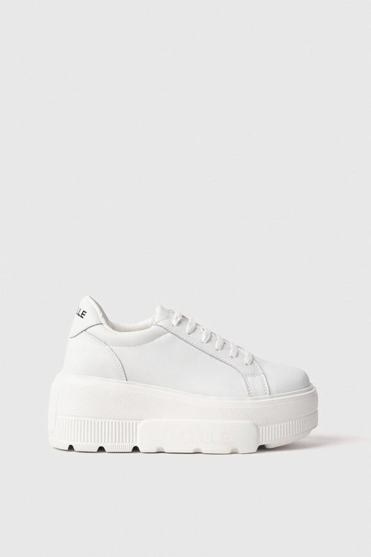 Sneakers addict plateau con logo sulla suola • Bianco - Gaëlle Paris