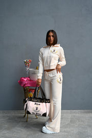 Felpa Juicy Couture - Felpa con Cappuccio Full Zip House Of Juicy Robyn Rosa Champagna