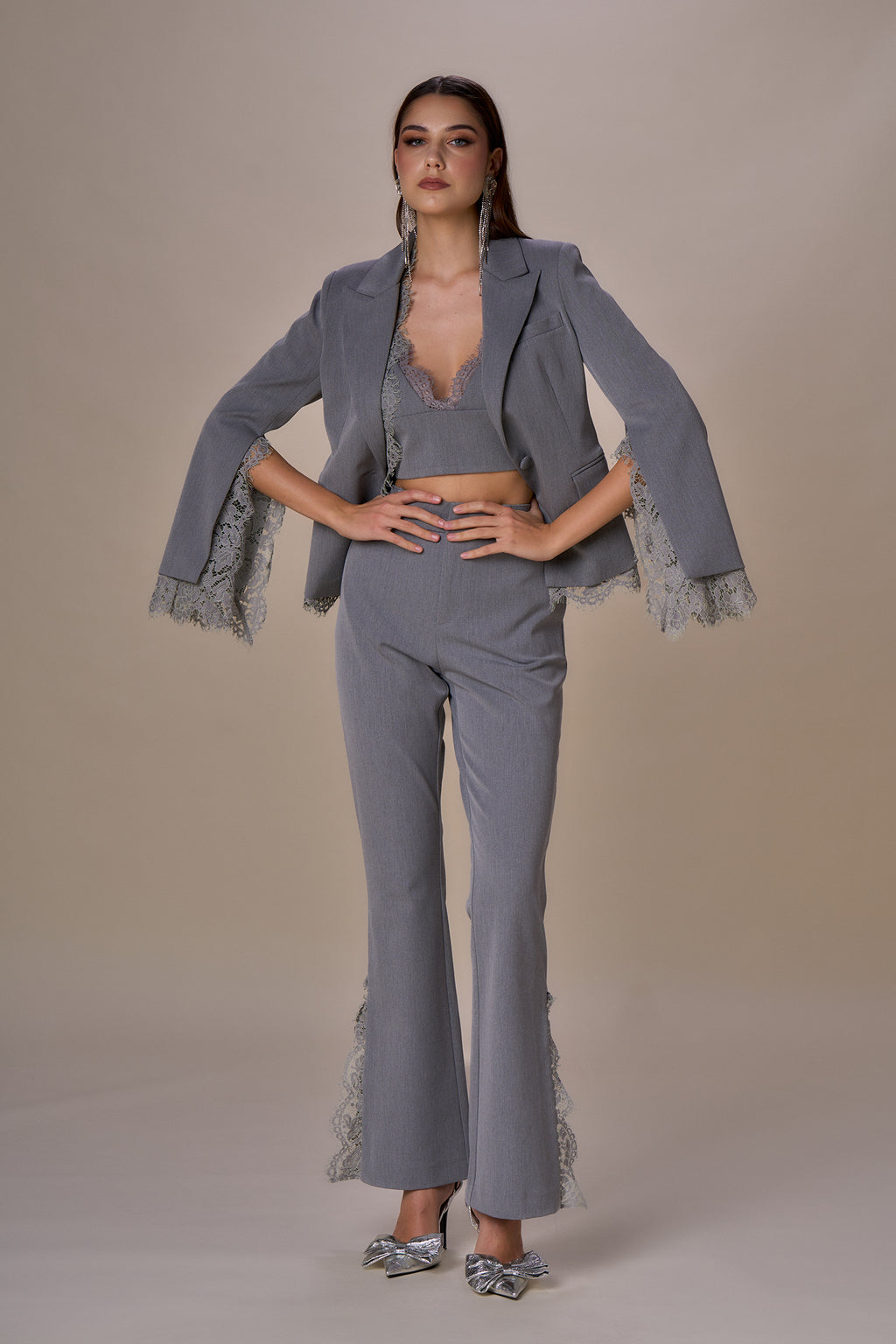 NO SECRETS - BLAZER PIZZO NERO