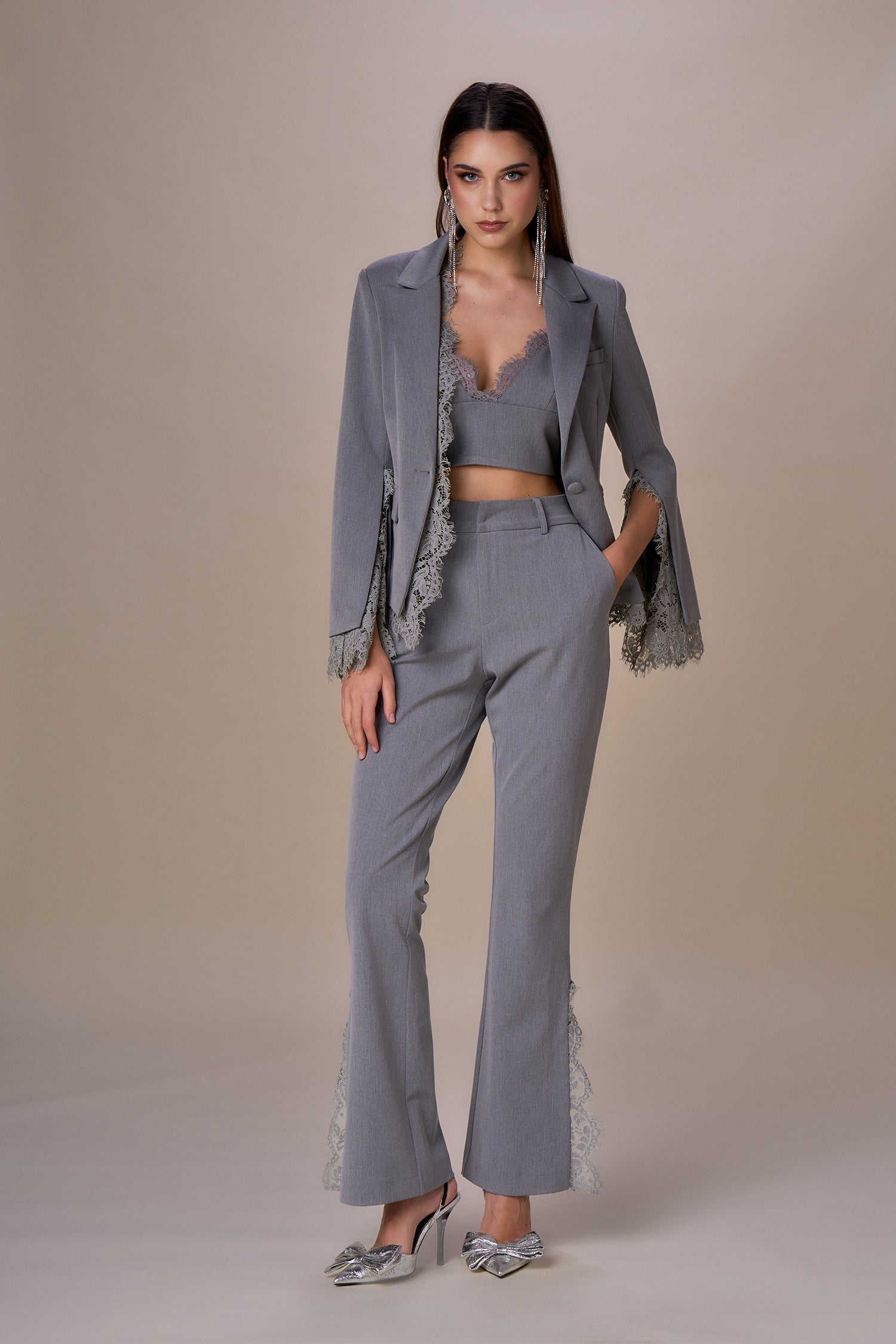 NO SECRETS - BLAZER PIZZO NERO