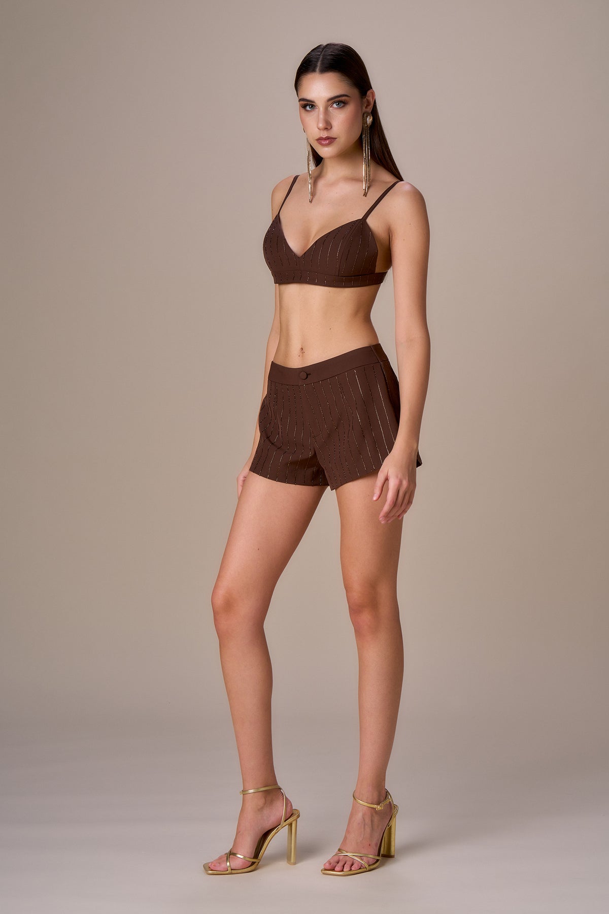 No Secrets - Hot Pants Gessato Diamanti