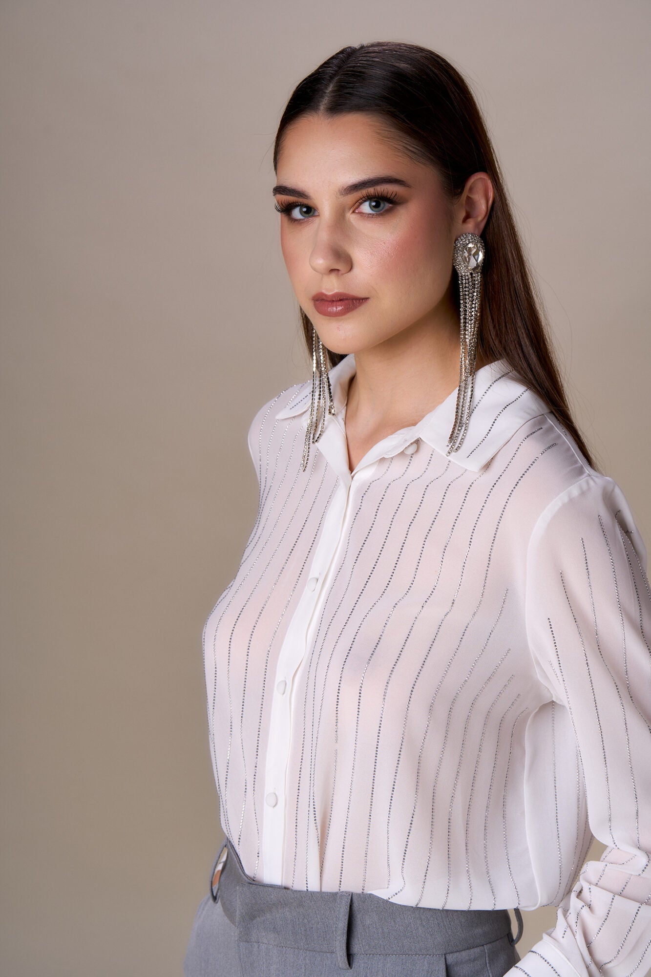 NOSECRETS - CAMICIA GESSATA DIAMANTI 252NS031