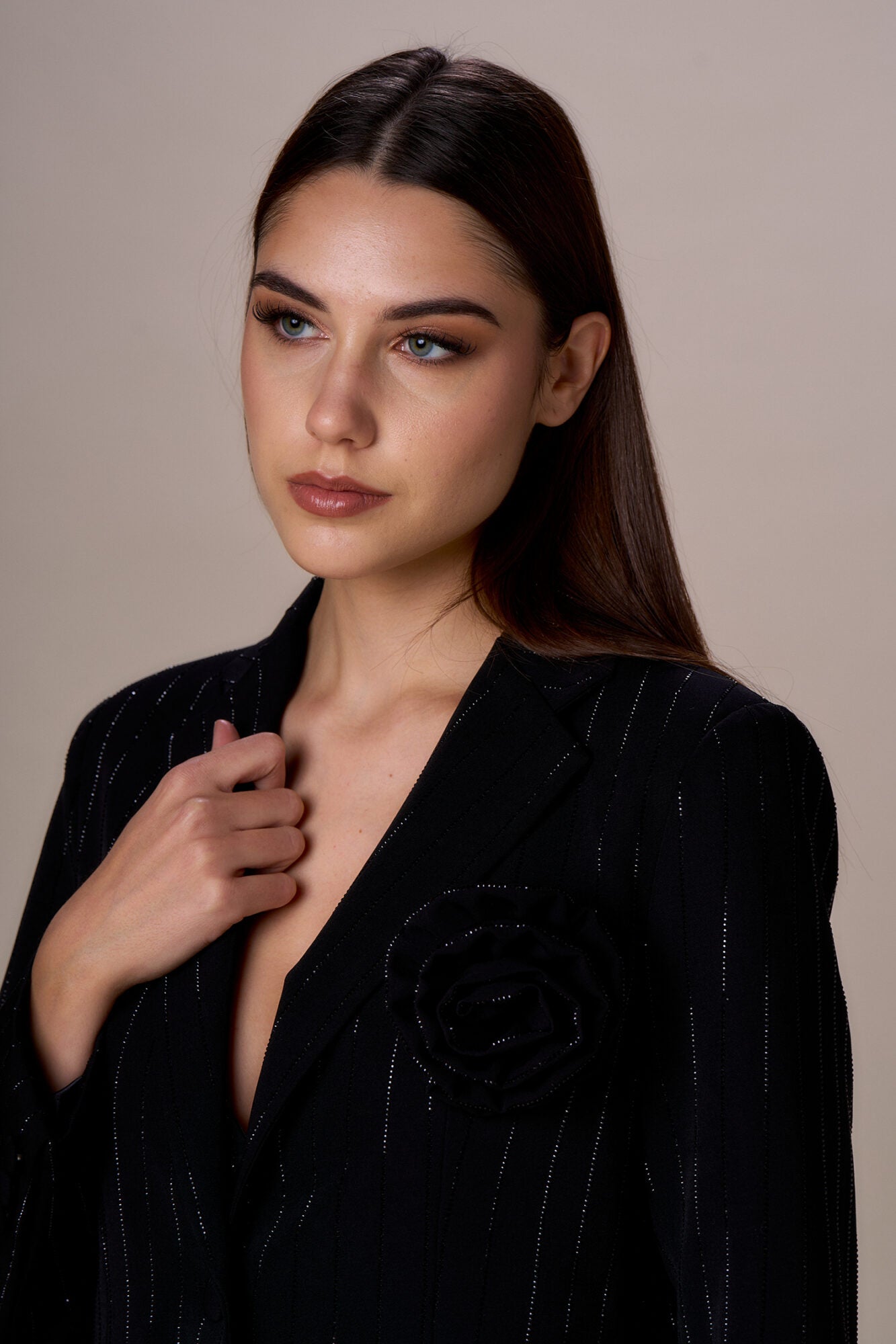 NOSECRETS - BLAZER GESSATO DIAMANTI