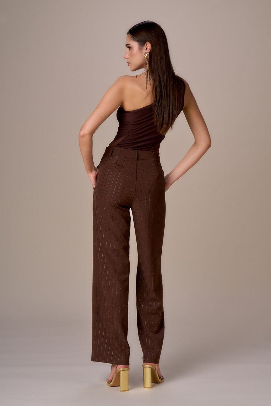Pantaloni Nosecrets - Pantalone Gessato Diamanti — 3/9