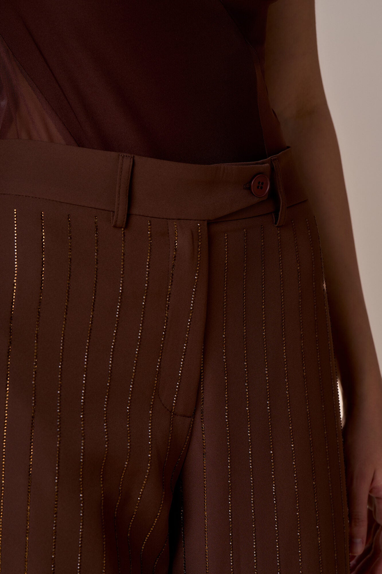 NOSECRETS - PANTALONE GESSATO DIAMANTI