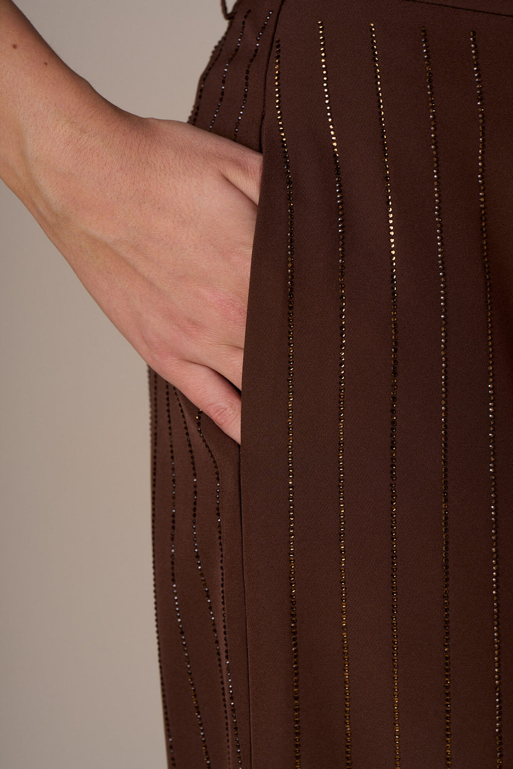 NOSECRETS - PANTALONE GESSATO DIAMANTI