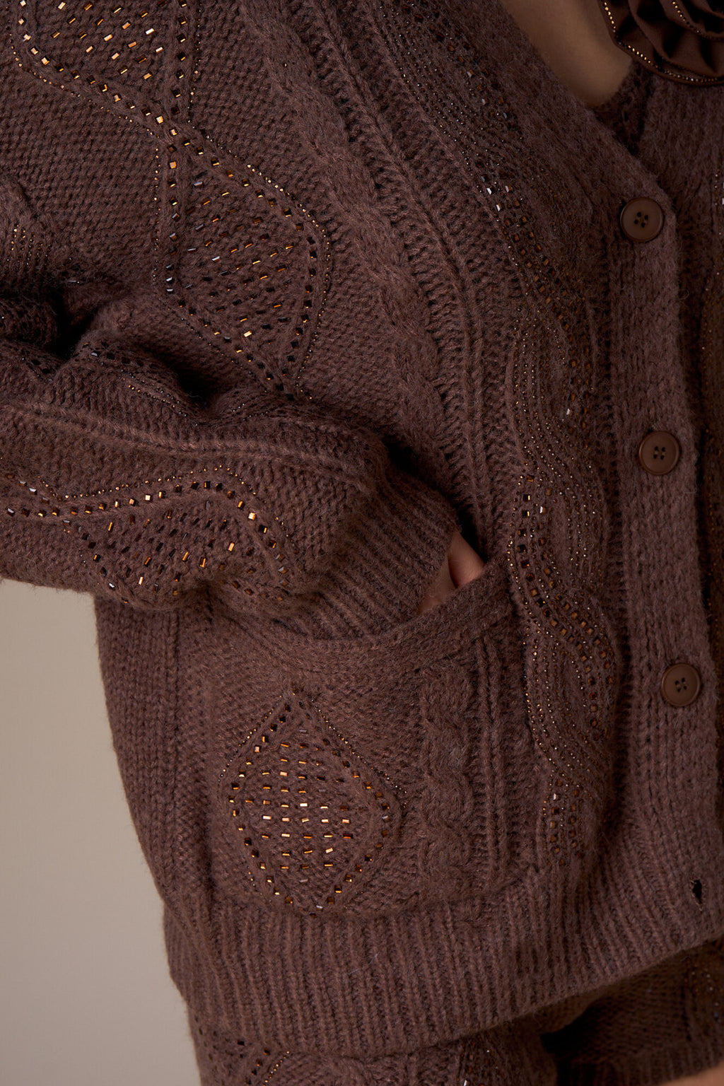 NOSECRETS - CARDIGAN LUXURY TRECCE 253NS133
