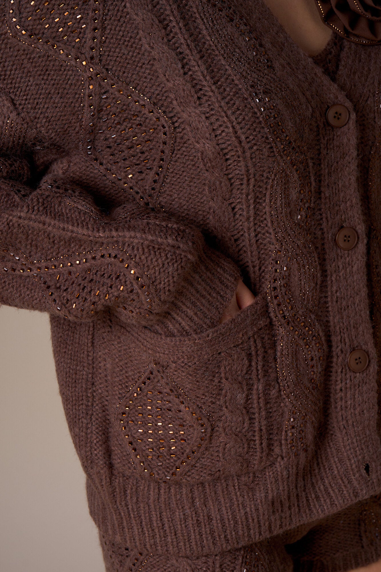 NOSECRETS - CARDIGAN LUXURY TRECCE 253NS133