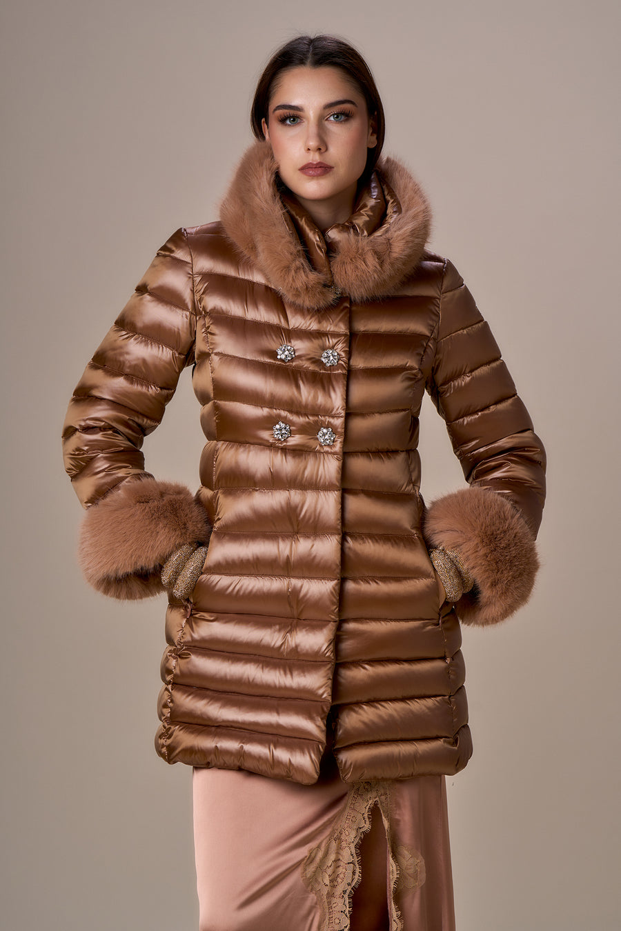 Nosecrets - Piumino Doppiopetto Lungo Lux 253Ss02Lux — 4/5