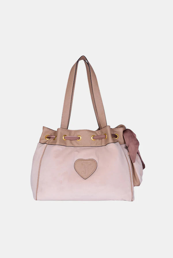 JUICY COUTURE - Borsa a mano daydreamer beige sabbia in velour