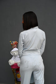 Pantaloni Juicy Couture - Pantalone Tuta Outline Tina Azzurro