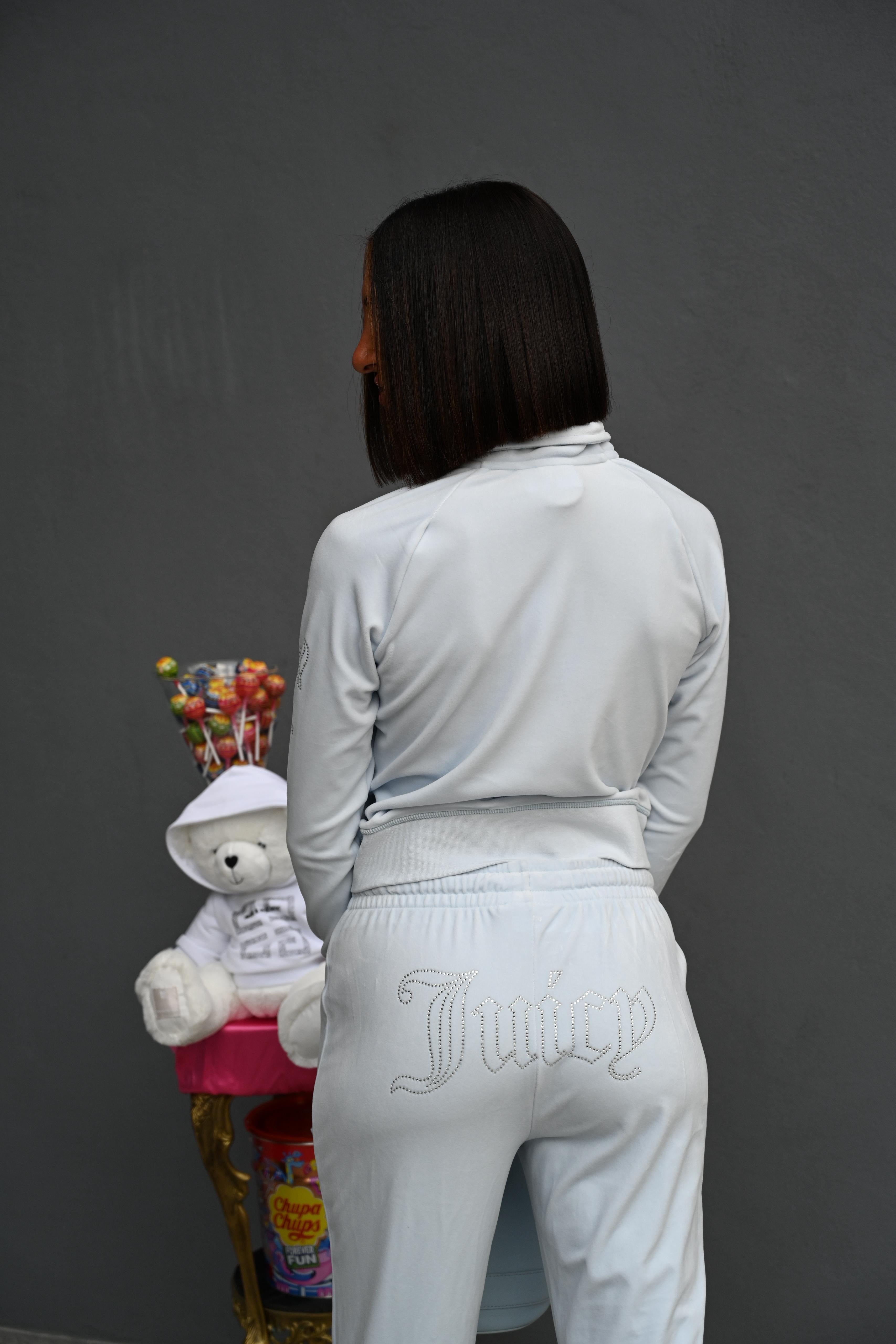 JUICY COUTURE - PANTALONE TUTA OUTLINE TINA AZZURRO