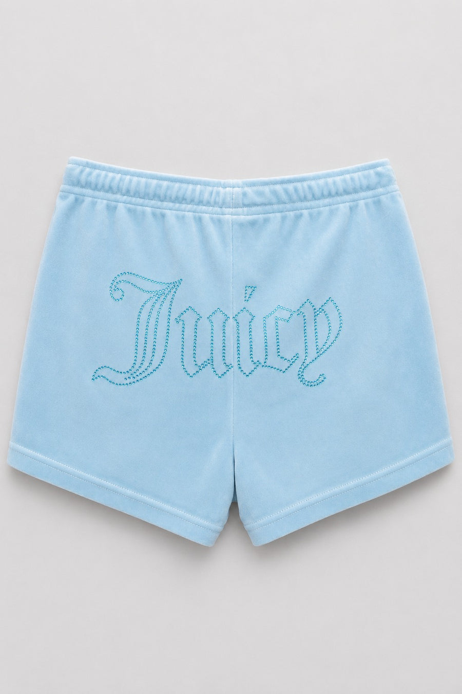 Pantaloncini Powder Blue Velour 'Juicy' Diamante Shorts — 2/2
